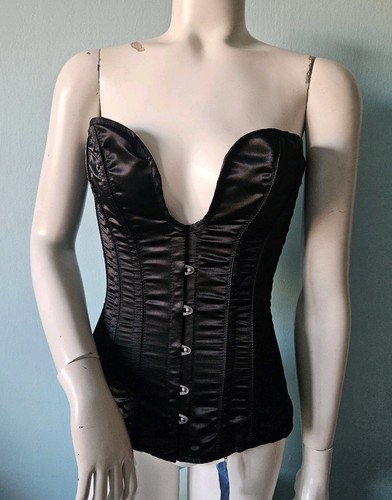 Beautiful black satin lace-up