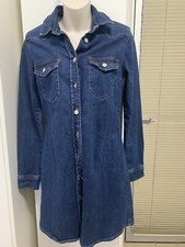 💖 TOPSHOP Women Size UK10/EUR 38/US 6 DENIM SHIRT Dress. NO TAGS/ DISPLAY ITEM