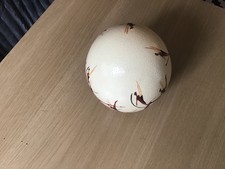 Blown Ostrich egg shell, African design.