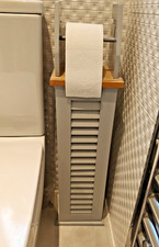 Grey Free Standing Toilet Roll