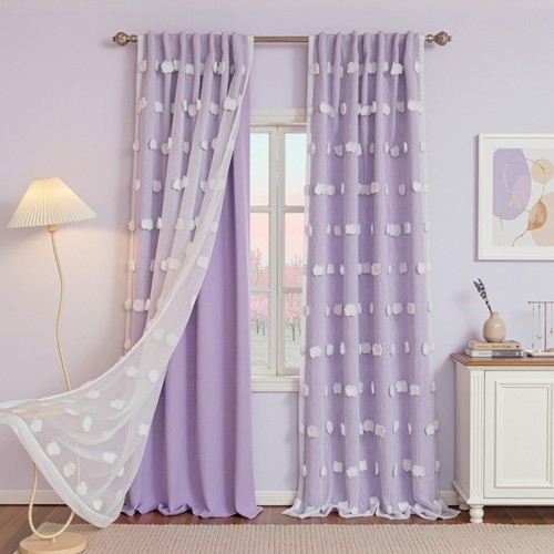 Mysky home lilac curtains for - home,