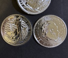 2024 1oz 999 Fine Silver Britannia KC III Bullion Coin UK Royal Mint