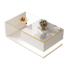 Coffee Table with LED Light &