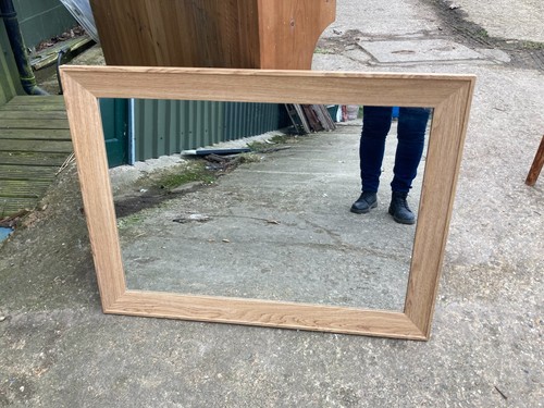 Brown wall hanging mirror - brown, 80