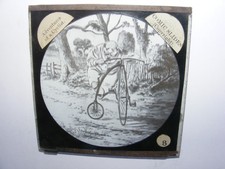 Antique magic lantern glass - magic,