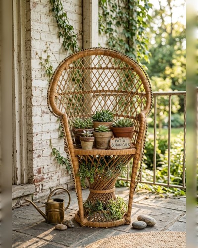 Vintage boho mini wicker - vintage,