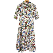 Erdem Kasia Charleston Print Shirt Dress Size 12 As Is