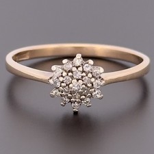 9ct yellow gold - gold, diamond