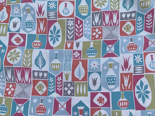 Pair vintage curtains 50s 60s