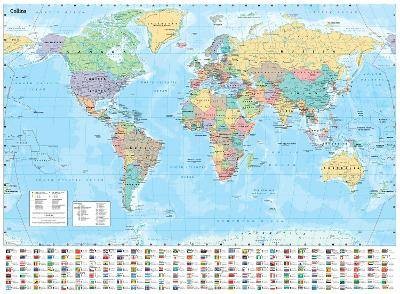 Collins large world wall - large,