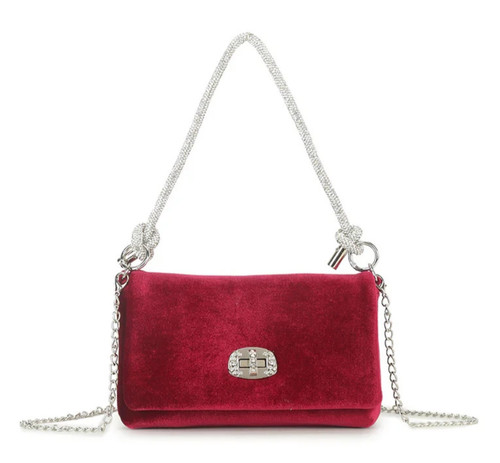 Women suede clutch - suede, shoulder