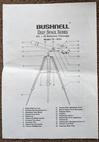 Bushnell 9514 525 60 deep - bushnell, x