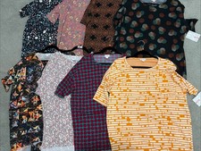 LuLaRoe Irma Lot – 8 S Tops – New with Tags – Mixed Prints & Patterns