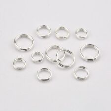 925 Sterling Silver Double Split Jump Rings 4 5 6 8mm Jewellery Making Findings 