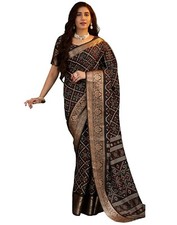 Women's Silk Printed Bandhani