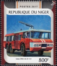 SIDES VMA-30 ZIL-131 Airport ARFF Fire Engine Truck Firefighting Stamp #304