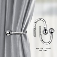 2 X Metal Curtain Hold Backs