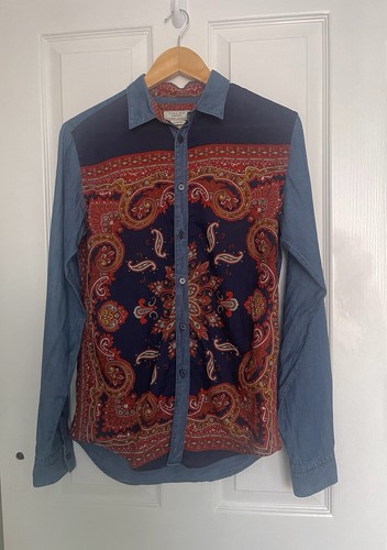 Zara man denim paisley - &,