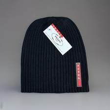 PRADA Knit Logo Beanie Hat One