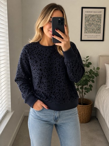 Jack wills navy flocked - jack,