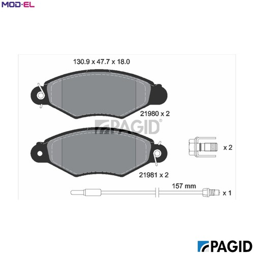 Brake pad set disc - set,