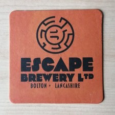 ESCAPE BREWERY BEER MAT. NANO BREWERY IN BOLTON. NEW. 4INCH APPROX. FREEPOST