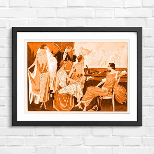 Vintage art deco ballroom - vintage,