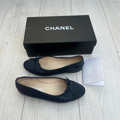 Chanel navy leather bow - navy,