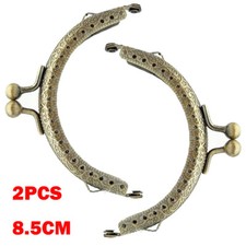 2x 8.5cm Vintage Purse Clasp Frame Metal Bag Kiss Clasp Lock Purse Frame NEW