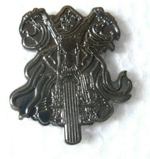 Grim Reaper pin badge. On