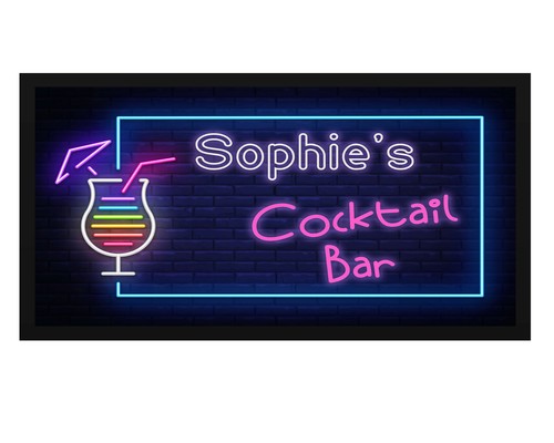 Personalised cocktail bar mat - cocktail,