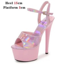 ❤️Pole Dance Platform Heels - 15, 17, 20cm - Strip Tease Holographic Stiletto❤️
