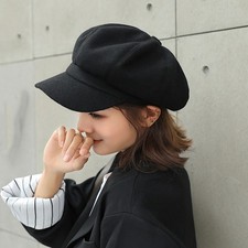 Ladies Women Girl Wool Blend Baker Boy Peaked Cap Newsboy Hat Retro Beret Capnew