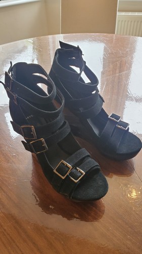 Carvela black suede buckle - carvela,