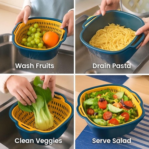 Piece plastic double layer - 6-piece, double-layer