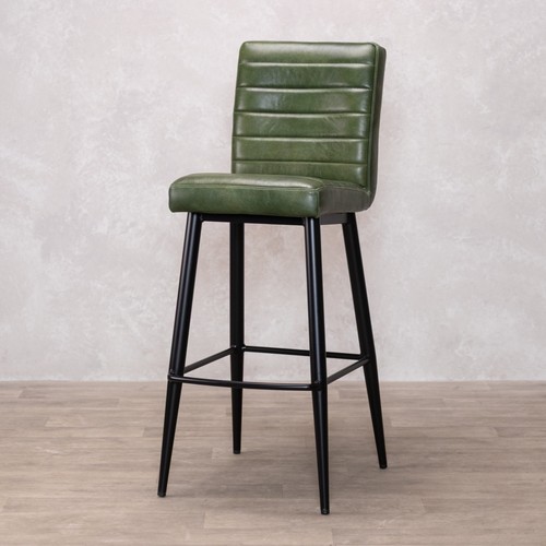 Leather bar stool green - bar,
