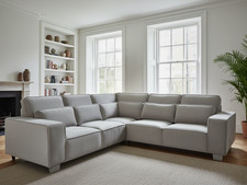 New  Silver Double Corner Sofa