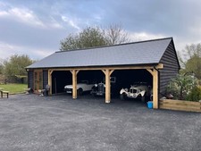 4 Bay Oak Framed Garage / Car