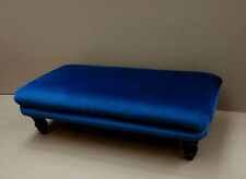  EXTRA LARGE VELVET FOOTSTOOL / COFFEE TABLE GOLD TEAL GREY MINK BLUE etc.