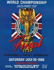 ENGLAND V WEST GERMANY ~ 1966 WORLD CUP FINAL PROGRAMME ~ REPRINT NOT ORIGINAL