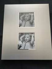 Shudehill Brushed Metal Double Photo Frame 30cm X 25cm