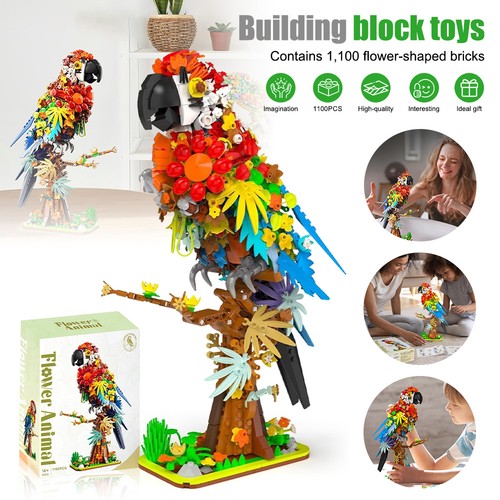 Parrot flower building blocks - flower,