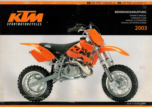 Oem genuine ktm owner manual - oem,