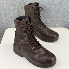 Grafters combat Patrol boots unisex size UK 6 brown lace up mens womens Thermal