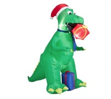 Inflatable 6ft Dinosaur with Gift Christmas Xmas Decoration - Used Boxed
