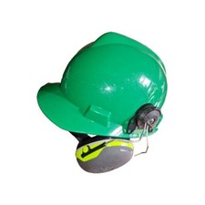 MSA Working At Heights V-Gard H1 Safety Helmet + Peltor Ear Muffs.New.Sz52-64cm.