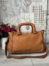 Stunning Ted Baker Tan leather Satchel Bag Cross Body Bag Handbag