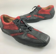 Gabor Jollys 6 US 37EU Red Black Suede Leather Oxford Driving Shoes