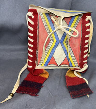 Plains Native American Parfleche Bag Indian Rawhide Painted Document Pouch Nice!