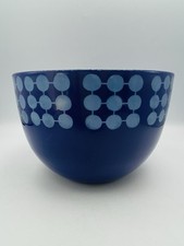 Vintage 60's Finel Finland Kaj Franck Enamel Bowl Blue ‘Domino’ Mid Century
